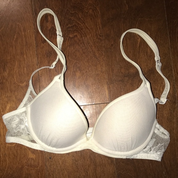 Retl$495 Ivory Luxe La Perla Push up bra lace tulle 32B - Picture 1 of 7